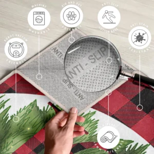 Joy Wreath Christmas Accent Round Rug